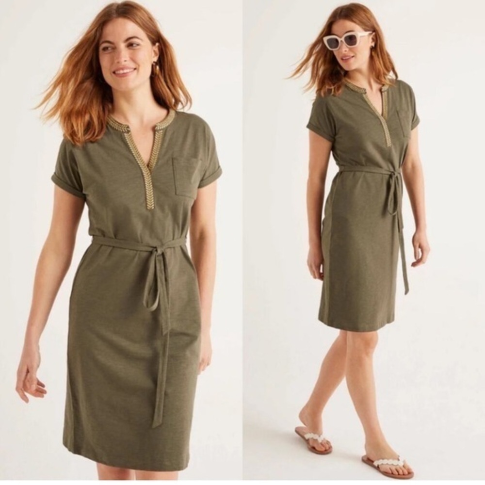 Boden - Dora Embroidery Jersey Dress Sz 10